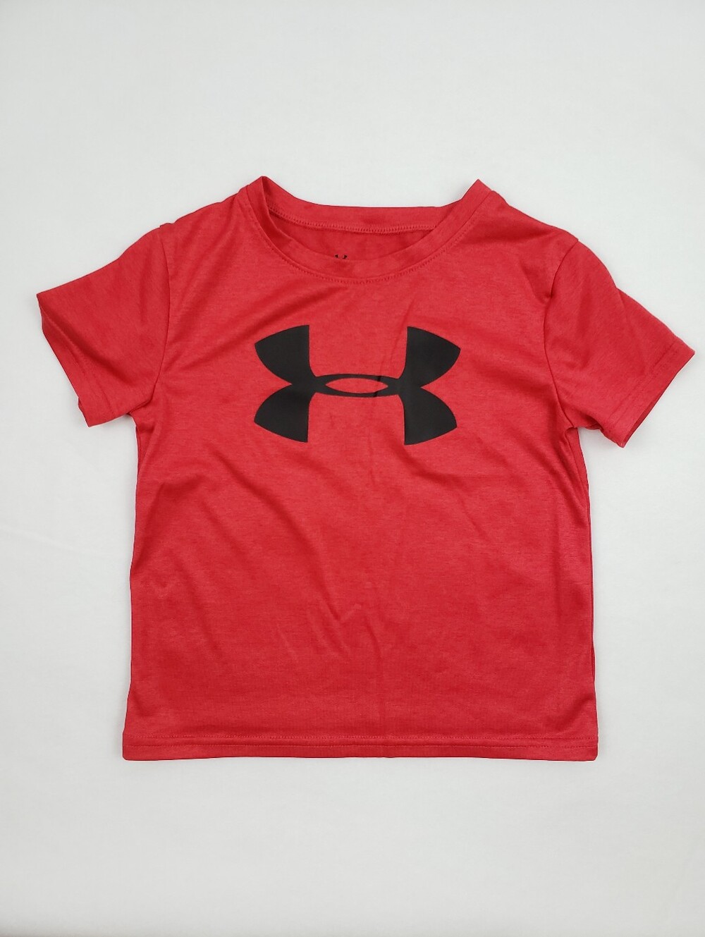 Under Armour Heat Gear Size 4 Unisex Red And Black Short Sleeved Tee Shirt